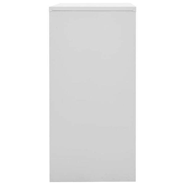 vidaXL Locker Cabinet Light Grey and Red 90x45x92.5 cm Steel