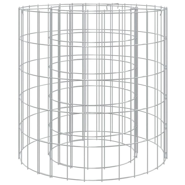 vidaXL Gabion Fire Pit &Oslash; 50 cm Galvanised Iron