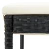 vidaXL 5 Piece Garden Bar Set with Cushions Poly Rattan Black