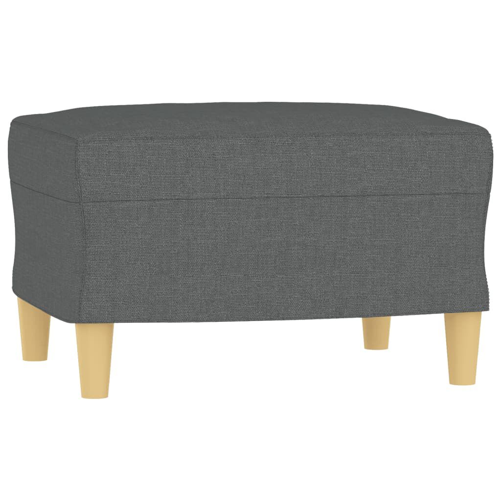 vidaXL 4 Piece Sofa Set with Pillows Dark Grey Fabric