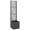 vidaXL Garden Planter Anthracite 36 x 36 x 140 cm Polypropylene