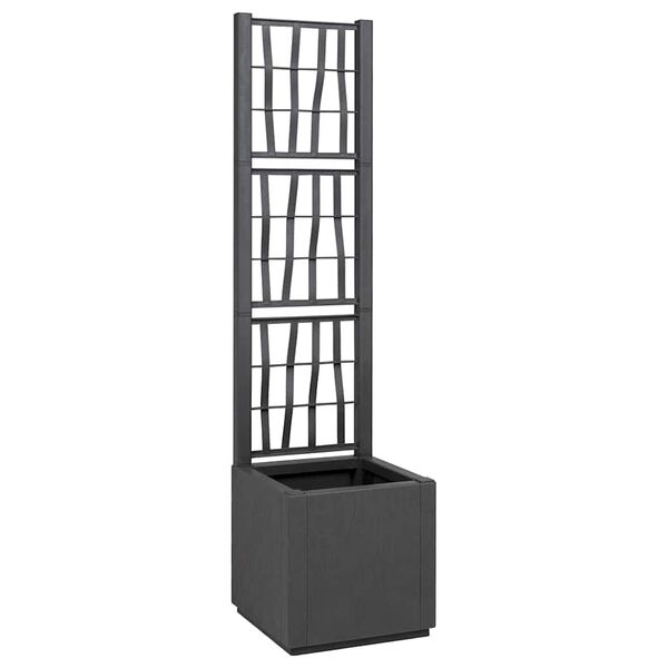 vidaXL Garden Planter Anthracite 36 x 36 x 140 cm Polypropylene