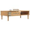 vidaXL Coffee Table SENJA Rattan Look Brown 100x55x33 cm Solid Wood