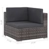 vidaXL 8 Piece Garden Lounge Set with Cushions Poly Rattan Gray
