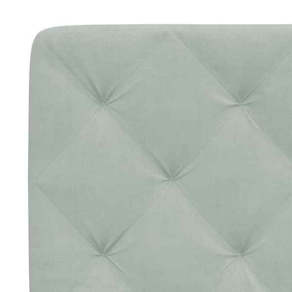 vidaXL Bed Frame without Mattress Light Grey 193x203 cm Velvet
