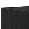 vidaXL 6 Piece Garden Lounge Set with Cushions Black Poly Rattan