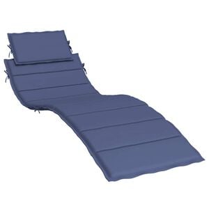 vidaXL Sun Lounger Cushion Navy Blue Oxford Fabric