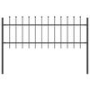 vidaXL Garden Fence 8 pcs Grey 13.6 x 0.6 m Powder-coated Steel