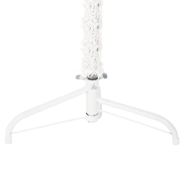 vidaXL Slim Artificial Half Christmas Tree with Stand White 210 cm