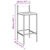 vidaXL 3 Piece Garden Bar Set Grey Poly Rattan&Solid Wood Acacia