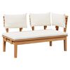 vidaXL Garden Bench 2 pcs Brown Solid Teak wood
