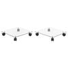 vidaXL Plant Rollers 2 pcs Tempered Glass 35x35 cm Square