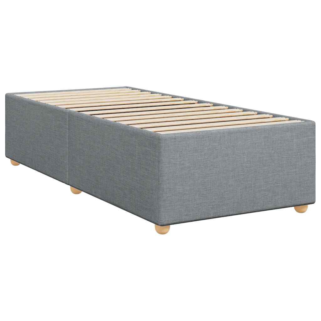 vidaXL Bed Frame without Mattress Light Grey Twin XL Fabric