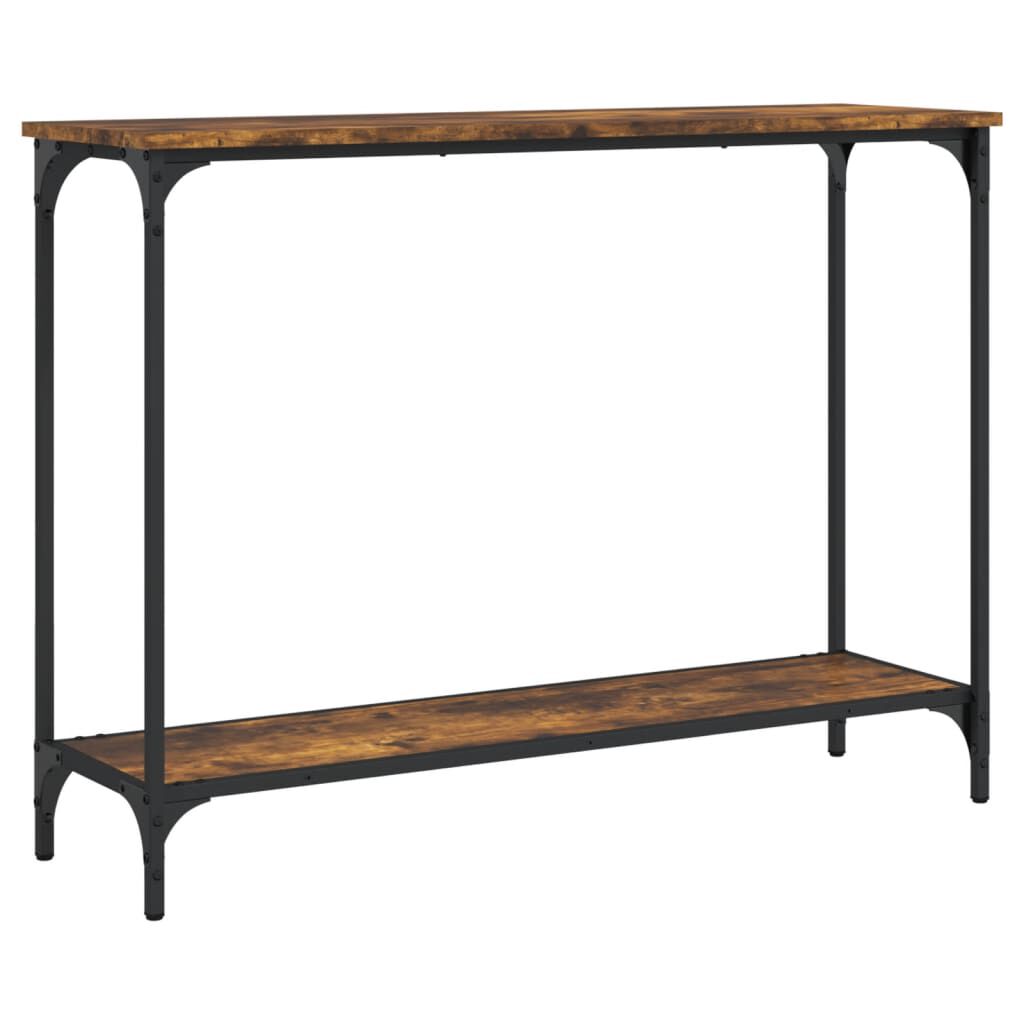vidaXL Console Table Smoked Oak 101x30.5x75 cm Engineered Wood