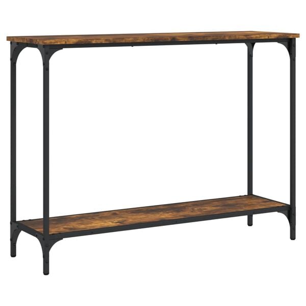 vidaXL Console Table Smoked Oak 101x30.5x75 cm Engineered Wood