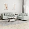 vidaXL 2 Piece Sofa Set with Cushions Light Grey Velvet