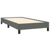 vidaXL Bed Frame without Mattress Dark Grey 100x190 cm Twin Fabric