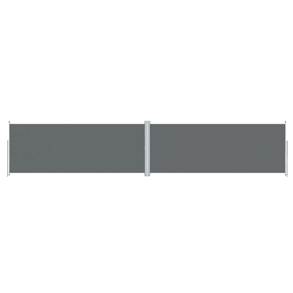 vidaXL Retractable Side Awning Anthracite 200x1000 cm