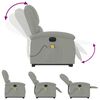 vidaXL Electric Stand up Massage Recliner Chair Light Grey Velvet