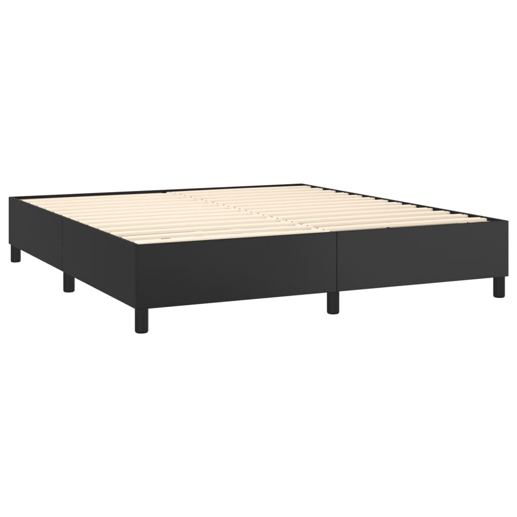 vidaXL Bed Frame without Mattress Black California King Faux Leather (US Only)