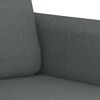 vidaXL 2 Piece Sofa Set with Cushions Dark Grey Fabric