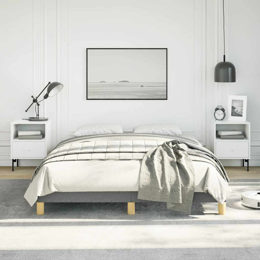 vidaXL Bed Frame without Mattress Dark Grey 137x190 cm Full Fabric