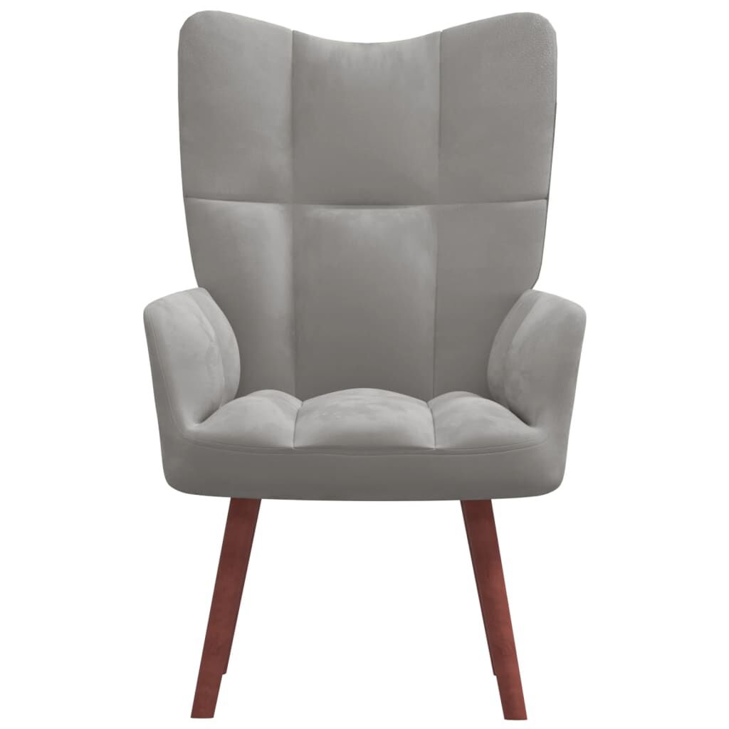 vidaXL Relaxing Chair Light Grey Velvet