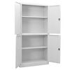 vidaXL Office Cabinet Light Grey 90x40x180 cm Steel