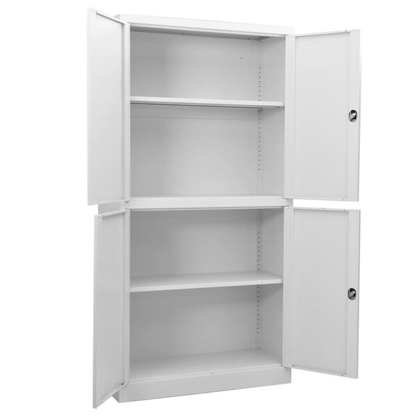 vidaXL Office Cabinet Light Grey 90x40x180 cm Steel