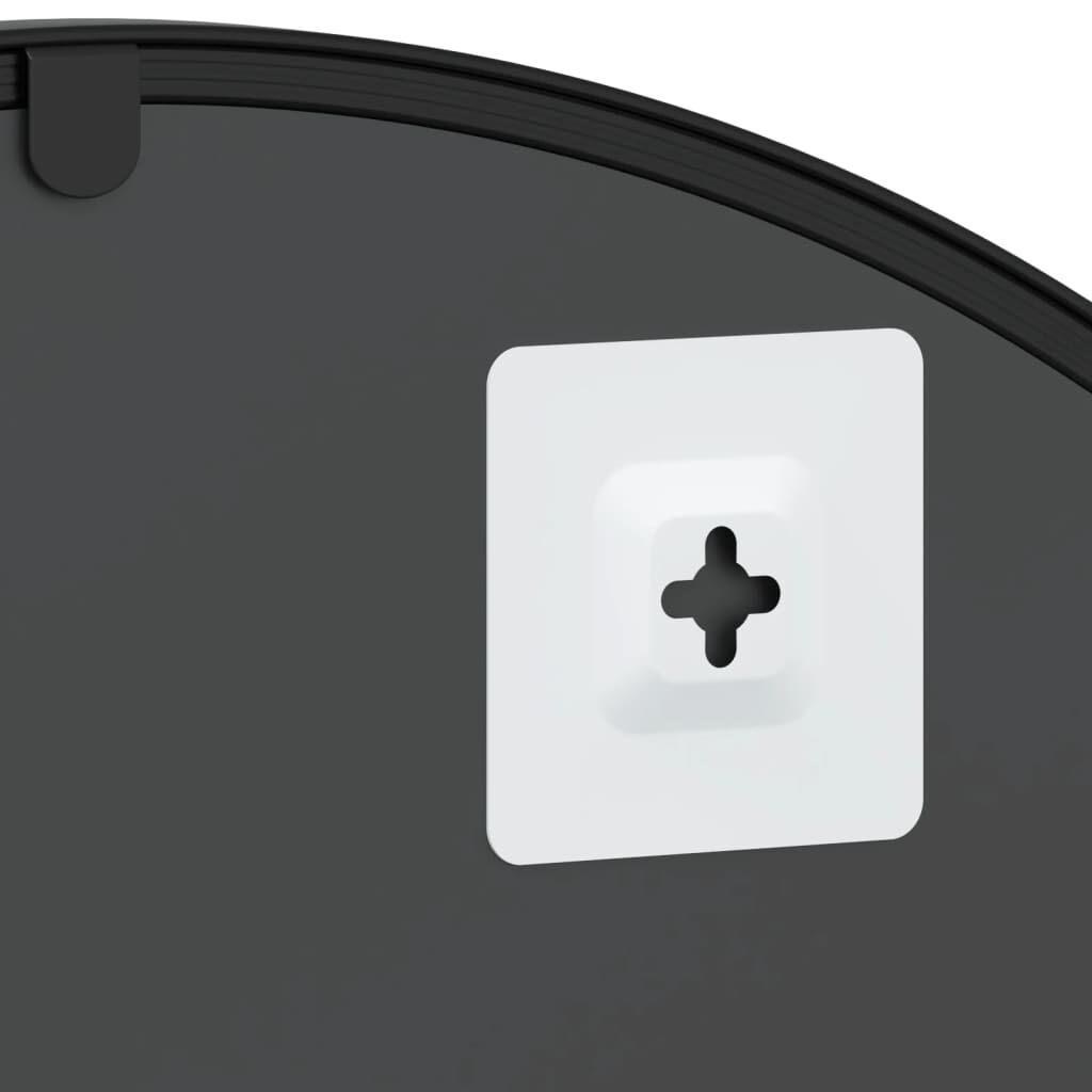 vidaXL Wall Mirror Black 60x30 cm Arch Iron