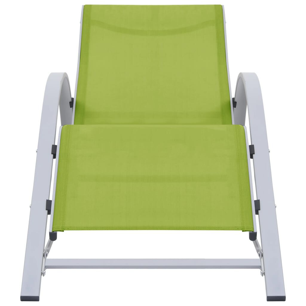 vidaXL Sunlounger Textilene and Aluminium Green