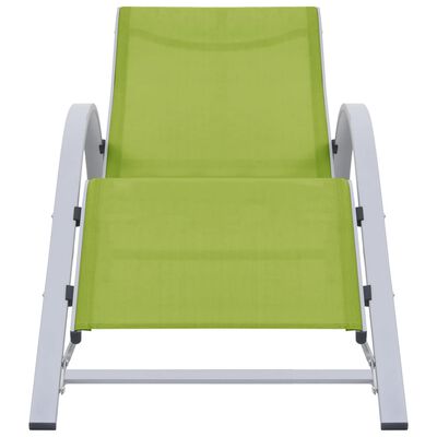 vidaXL Sunlounger Textilene and Aluminium Green