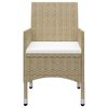 vidaXL 7 Piece Garden Dining Set Beige