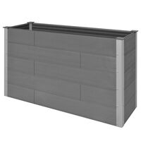 vidaXL Garden Raised Bed WPC 150x50x91 cm Grey