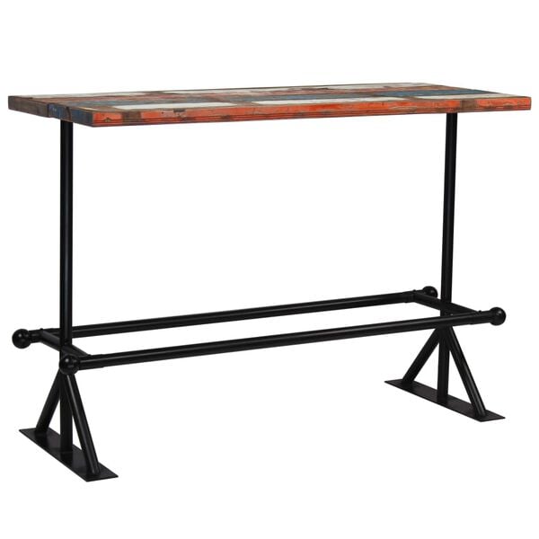 vidaXL Bar Set 7 Piece Solid Reclaimed Wood Multicolour