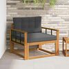 vidaXL Outdoor Middle Sofa Solid Acacia Wood Natural