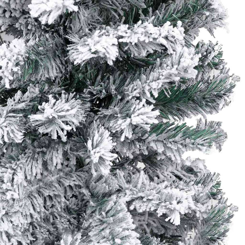 vidaXL Slim Artificial Pre-lit Christmas Tree with Ball Set Green 180 cm