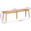 vidaXL Bench 160x40x45 cm Solid Wood Mango