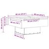 vidaXL Fire Pit Black 60 x 60 x 30 cm Cold-rolled steel