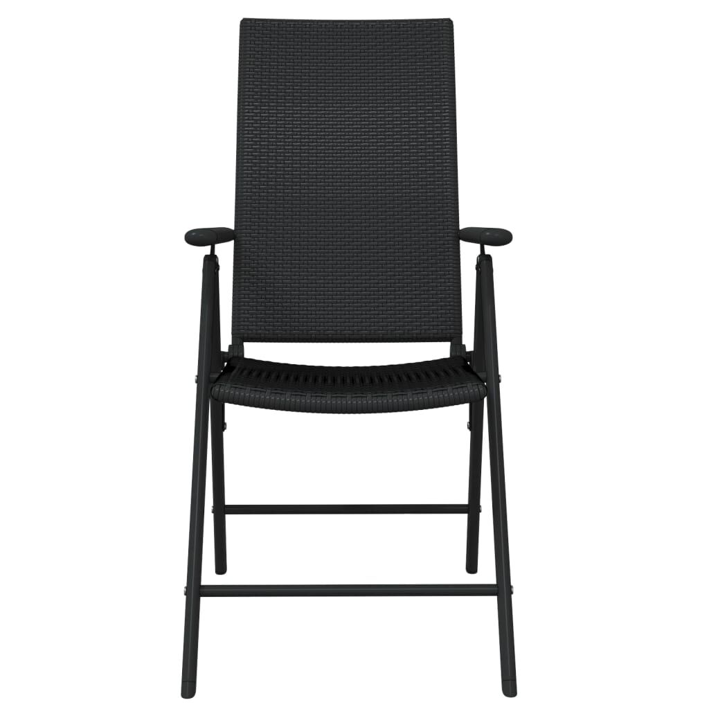 vidaXL 3 Piece Garden Dining Set Black