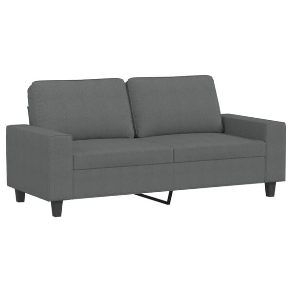vidaXL 3 Piece Sofa Set Dark Grey Fabric