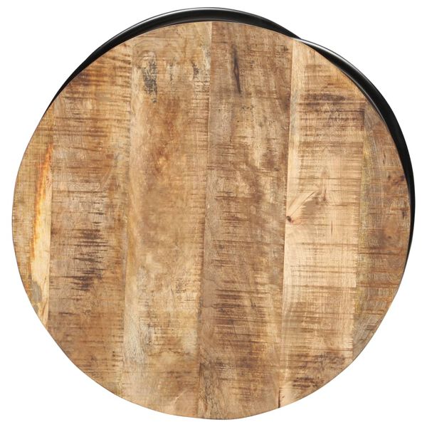 vidaXL Coffee Table Black 60x60x40 cm Solid Rough Mango Wood