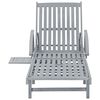 vidaXL Garden Sun Lounger with Cushion Solid Acacia Wood