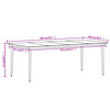 vidaXL 7 Piece Garden Dining Set Oak