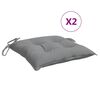vidaXL Chair Cushions 2 pcs Grey 50x50x7 cm Oxford Fabric