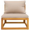 vidaXL 3 Piece Garden Lounge Set with Cushions Solid Wood Acacia