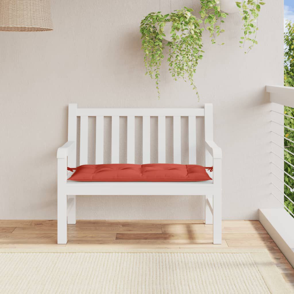 vidaXL Garden Bench Cushion Melange Red 100x50x7 cm Fabric