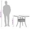 vidaXL Garden Table with Glass Top Light Grey 80x80x75 cm Poly Rattan