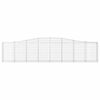 vidaXL Arched Gabion Baskets 3 pcs 400x30x80/100 cm Galvanised Iron