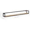 vidaXL Wall Shelves 2 pcs 160 cm Rough Mango Wood